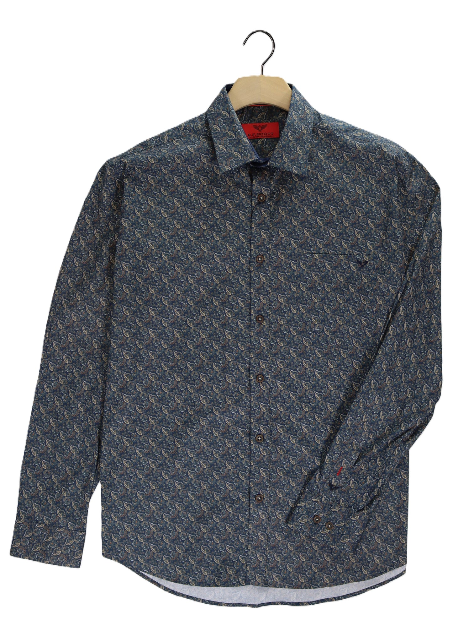 R. F. Scott - Fielding Shirts - Peacock Paisley
