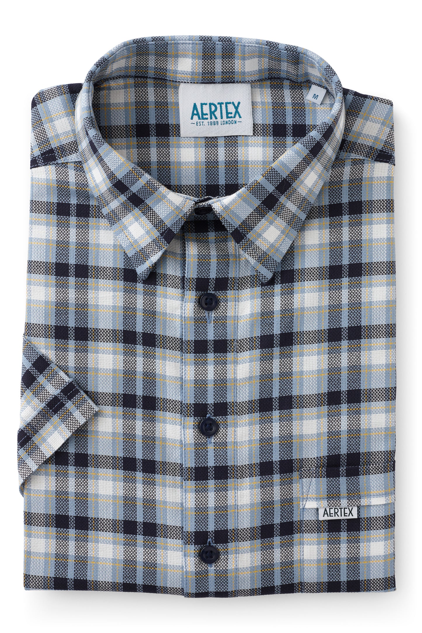 Aertex - Taunton Polo - Blue Check