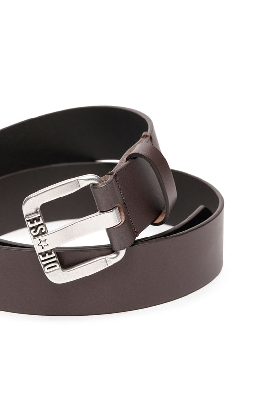 Diesel - B-Star II Logo Belt - Chocolate Brown