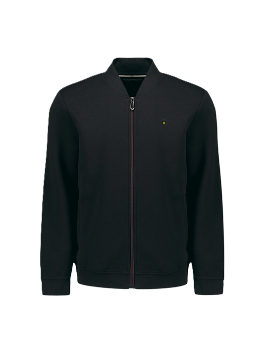 No Excess - Knitted Bomber Sweatshirt - Black or Dark Steel