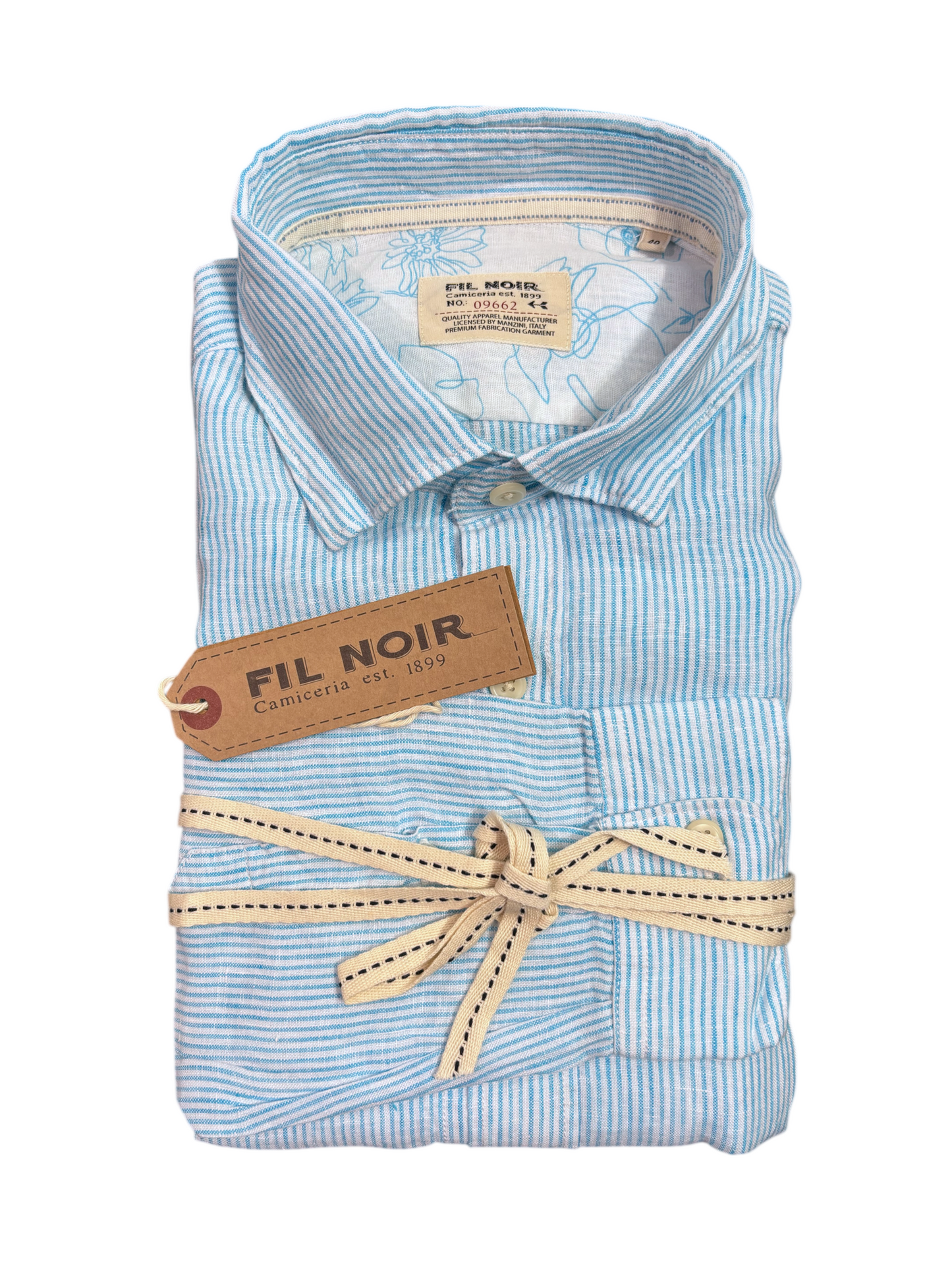 Fil Noir - Roma Linen Striped Shirt - Pink or Petrol