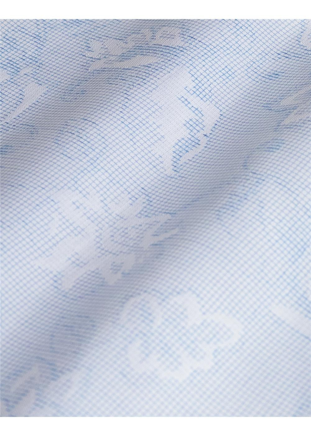 Rembrandt - Sinatra Shirt - Light Blue Floral Jacquard