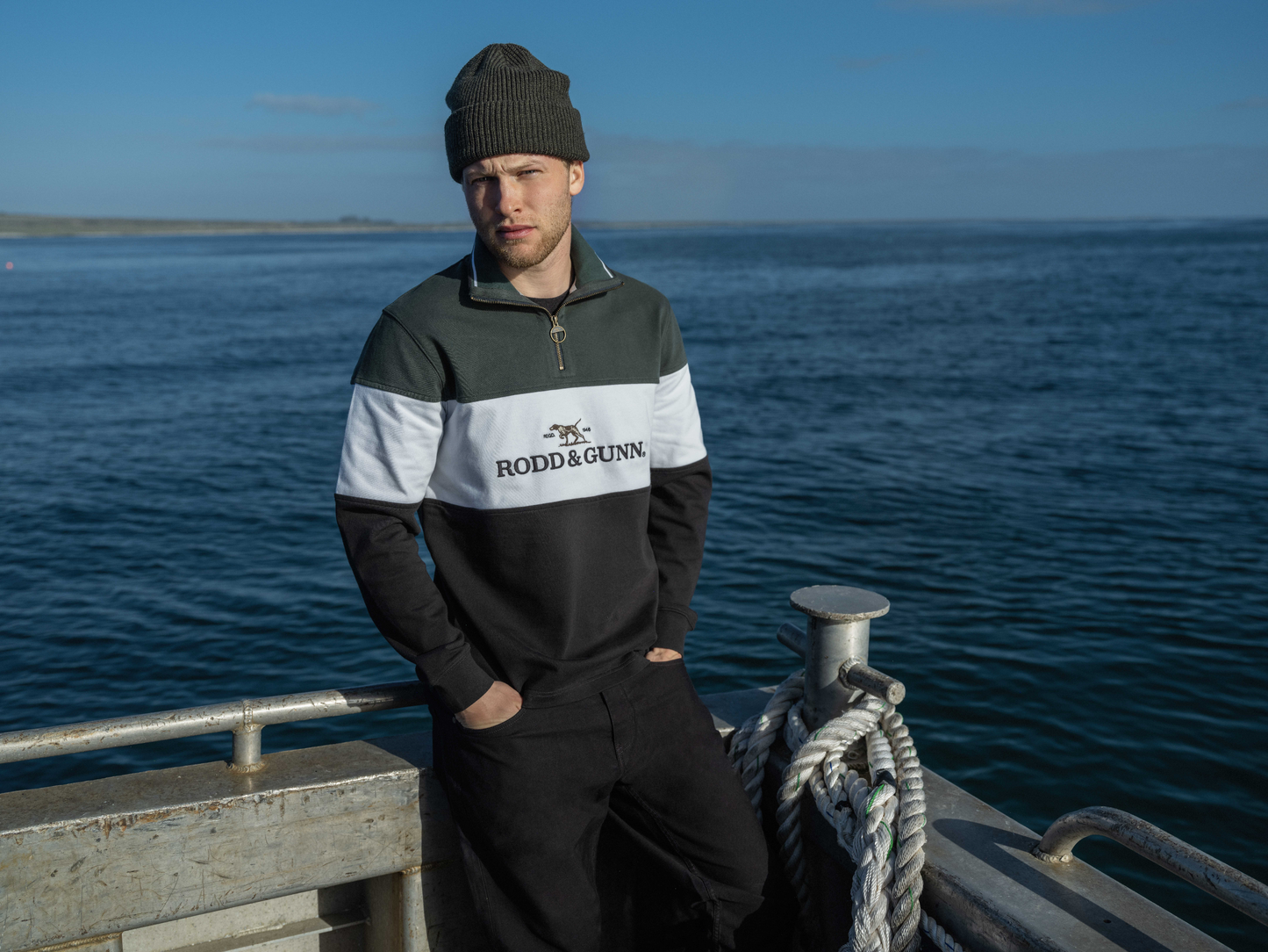 Rodd & Gunn - Foresters Peak Sweat - Forest & Midnight