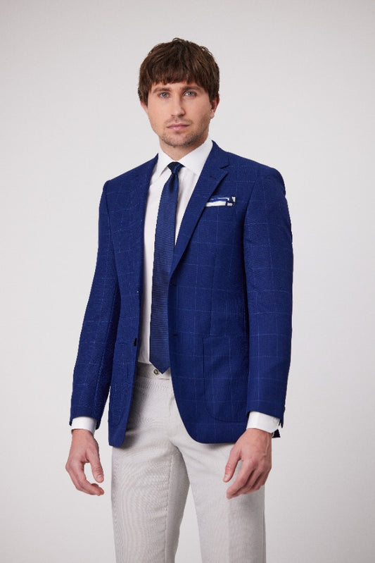 Savile Row - Asher Navy Check Jacket