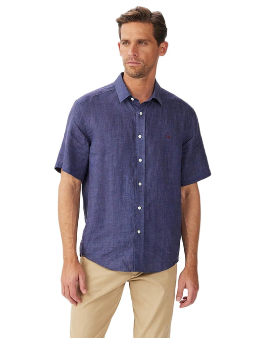 R. M. Williams - Newman Linen Shirt - Steel Blue