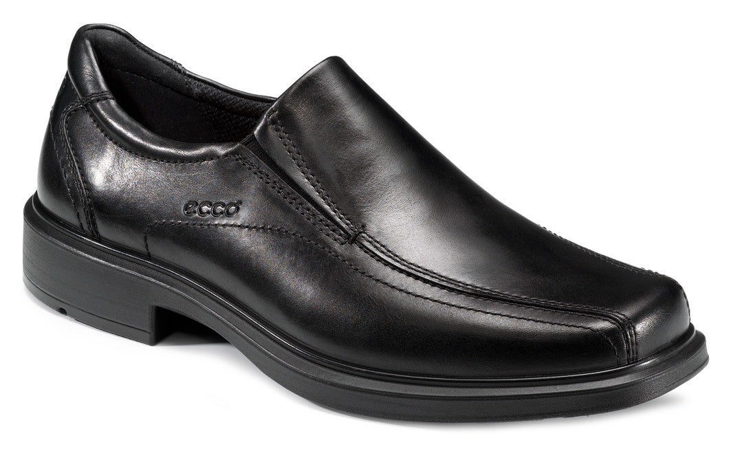 ECCO Helsinki Leather Slip On Dress Shoe Black – McKnight Brown