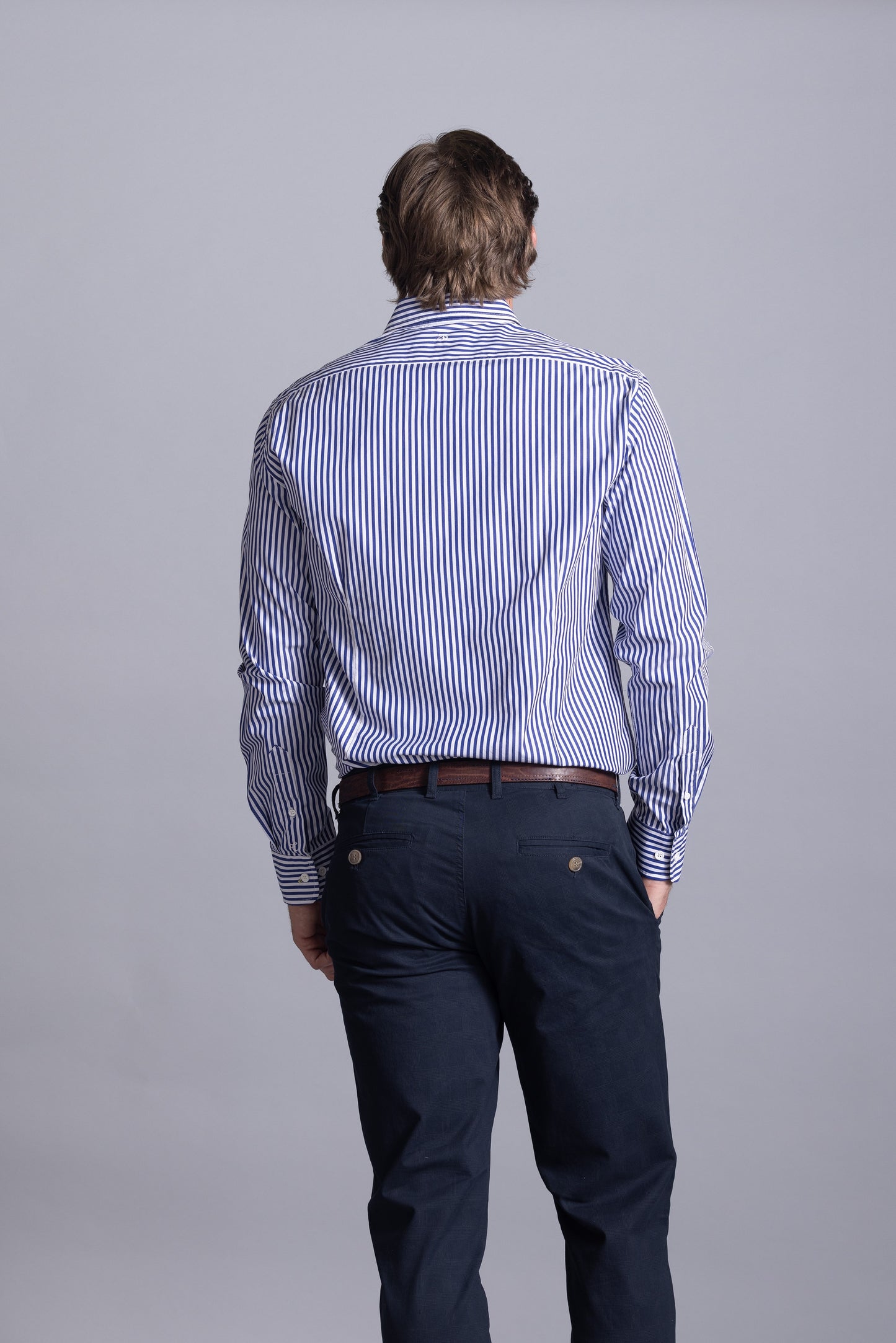 Cutler & Co - Clint Shirt - Carbon Stripe