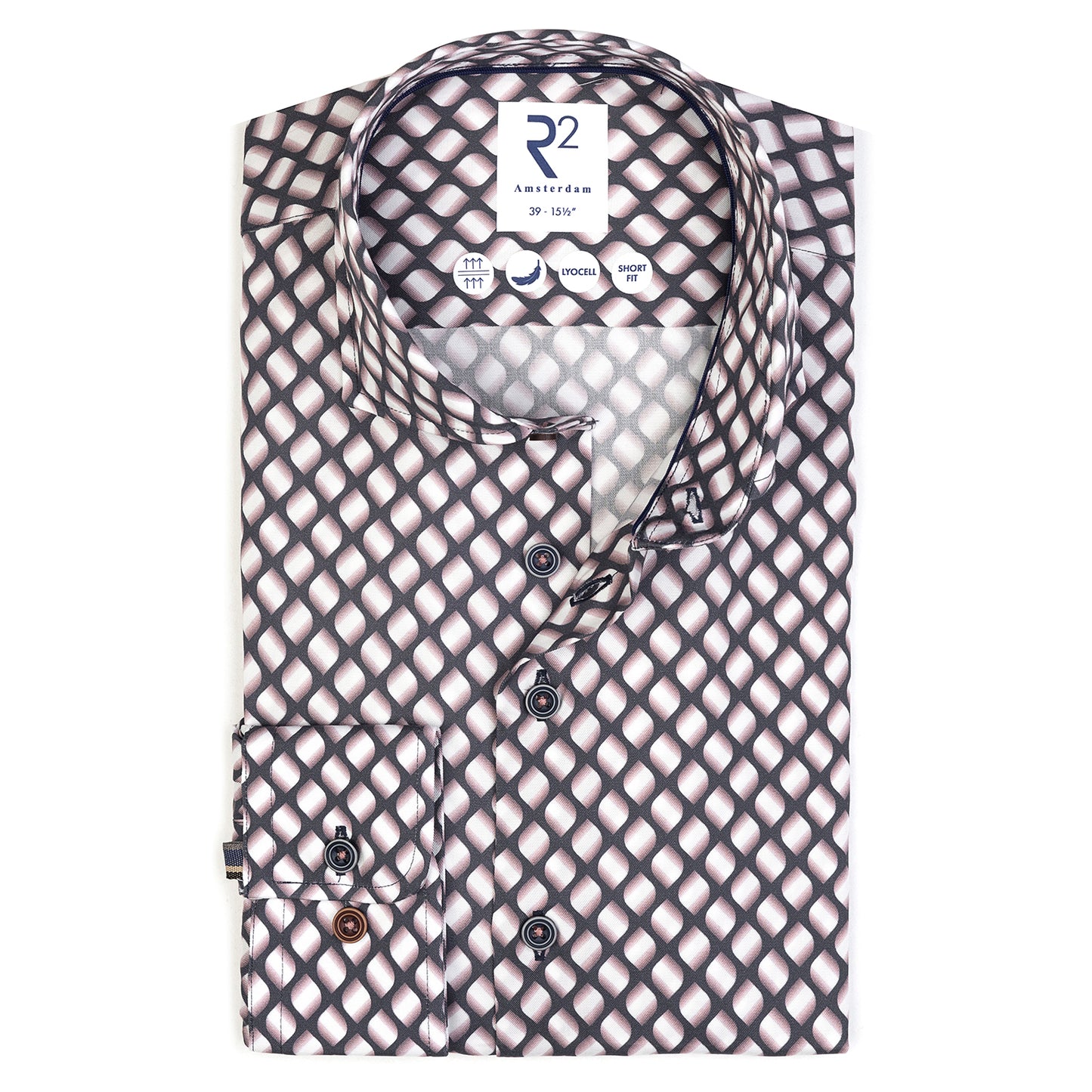 R2 Amsterdam Shirts - Pink Geo