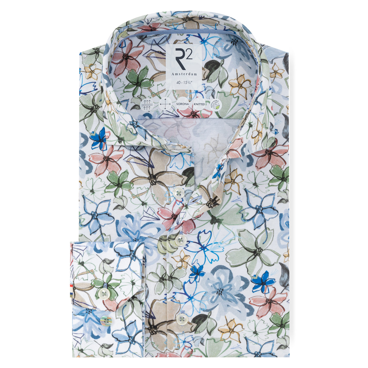 R2 Amsterdam Shirts - Multicolour Floral Print