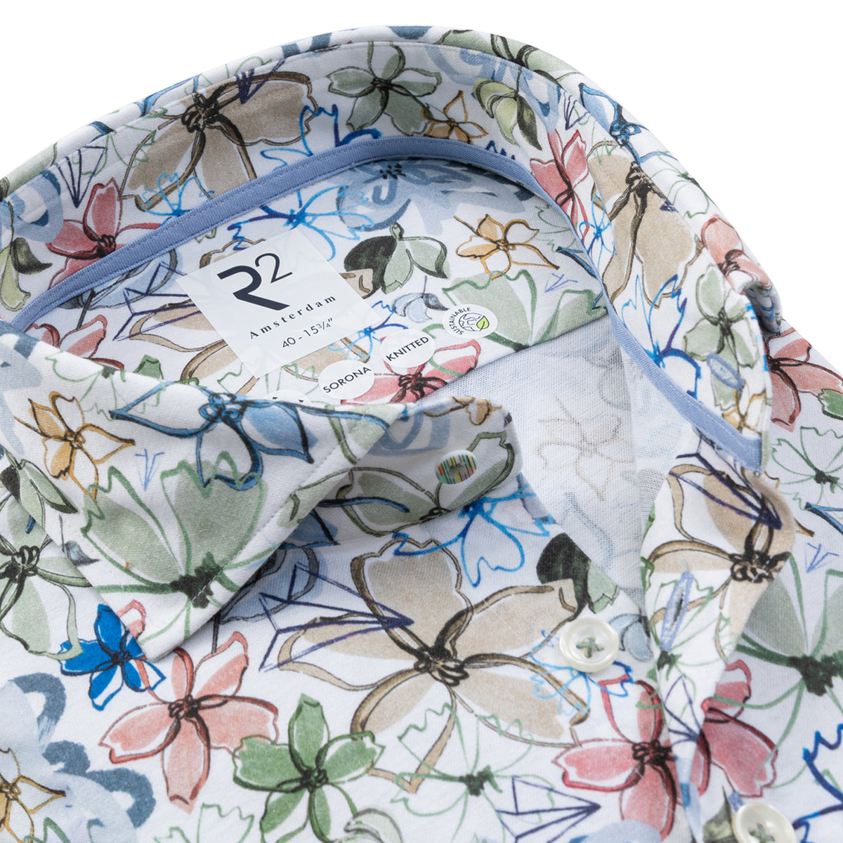 R2 Amsterdam Shirts - Multicolour Floral Print