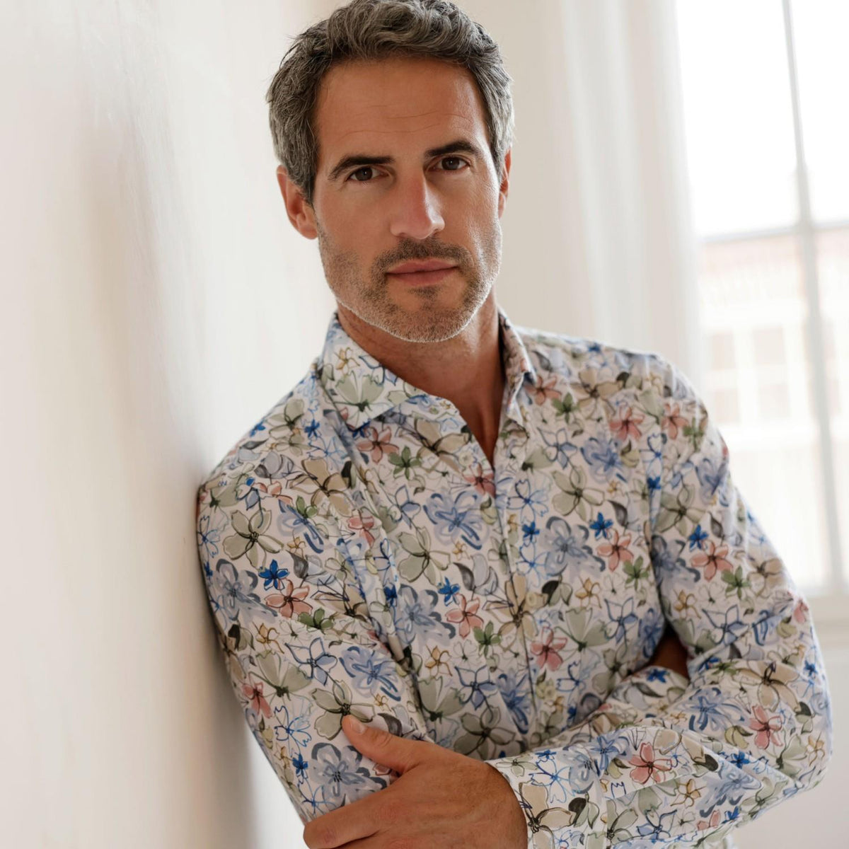R2 Amsterdam Shirts - Multicolour Floral Print