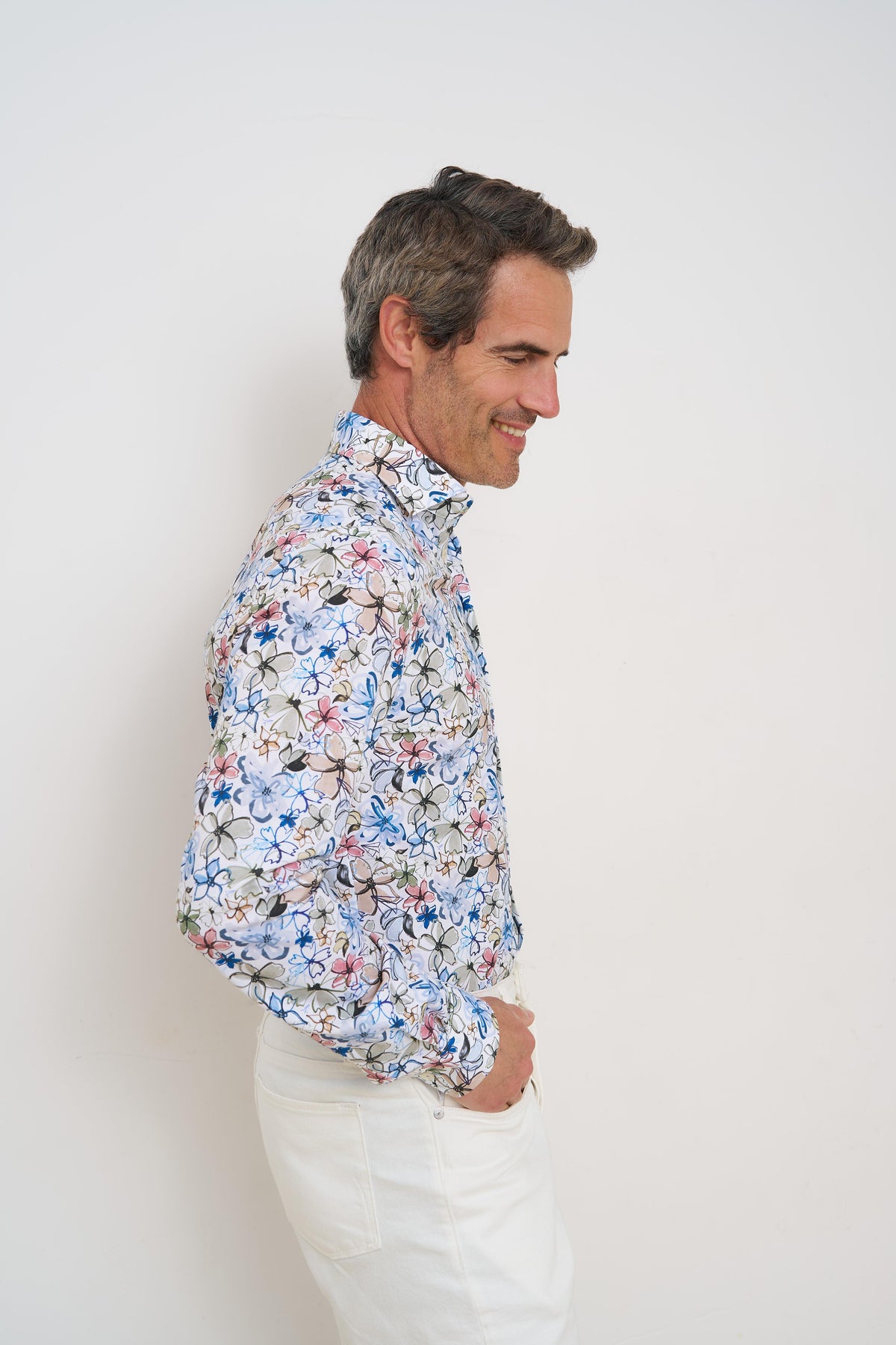 R2 Amsterdam Shirts - Multicolour Floral Print