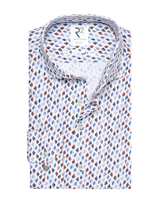 R2 Amsterdam Shirts - Multicolour Geo Print