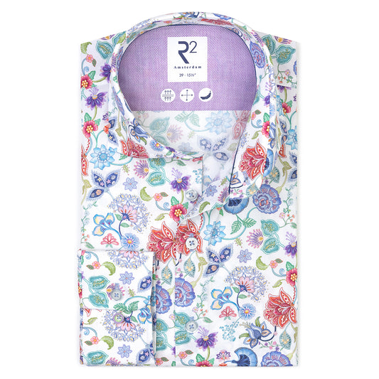 R2 Amsterdam Shirts - Multicolour Large Floral Print