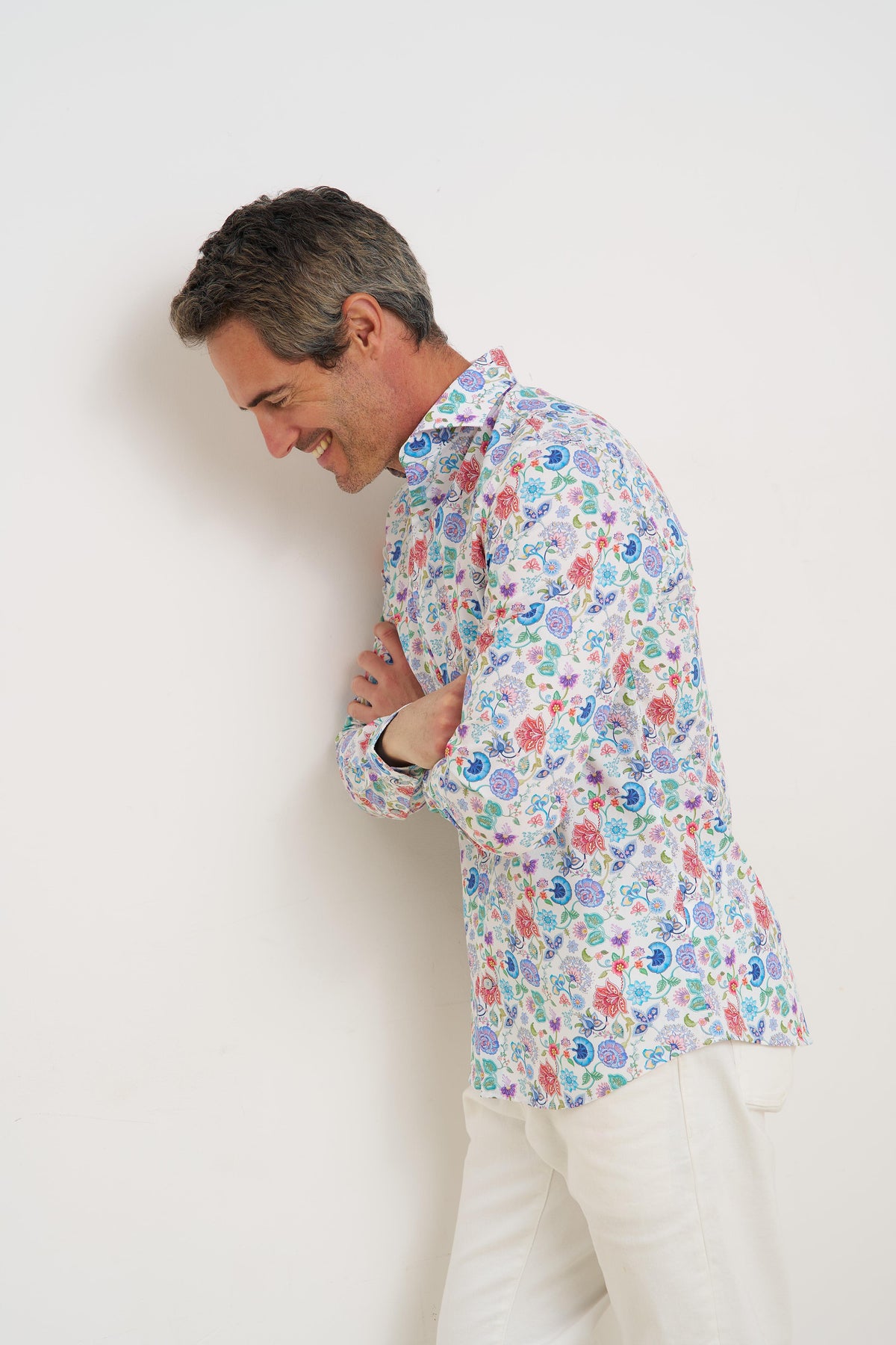 R2 Amsterdam Shirts - Multicolour Large Floral Print