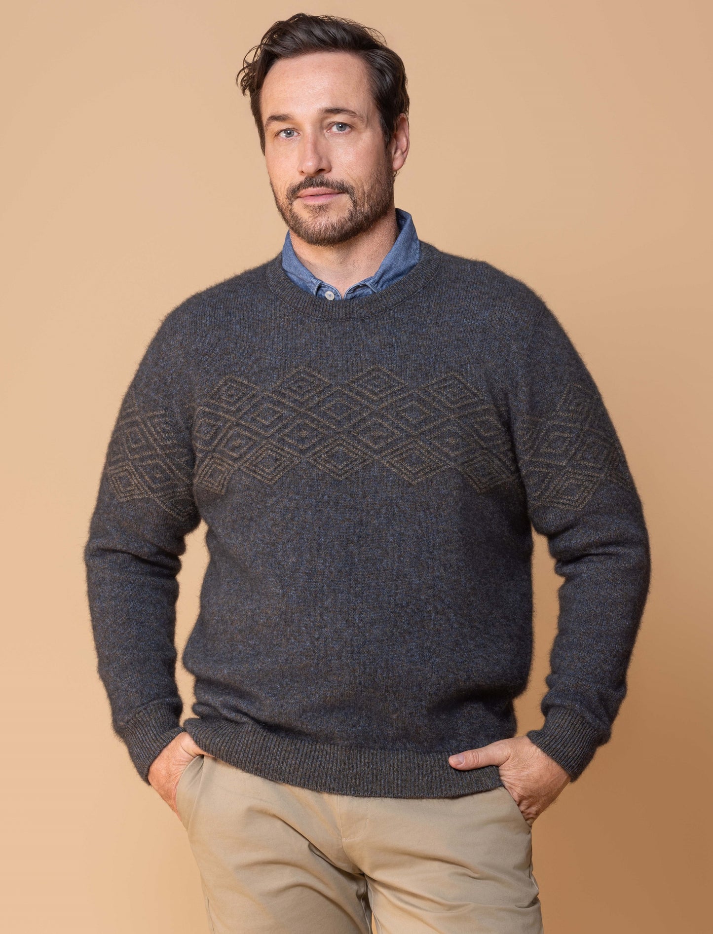 Noble Wilde - Orion Sweater - Moraine/Latte