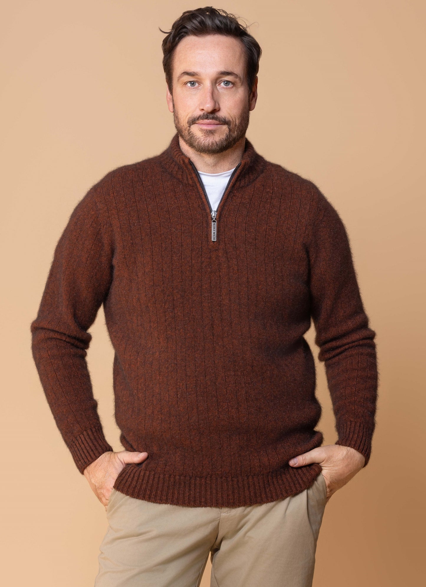 Noble Wilde - Sefton Half Zip - Rimu or Maritime