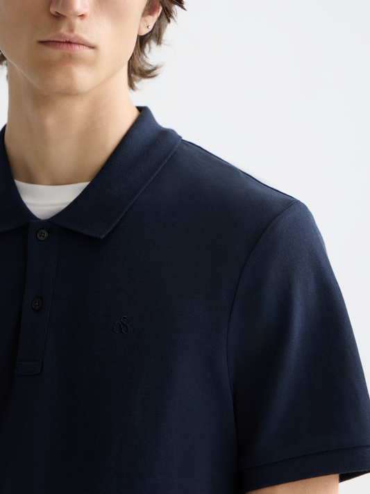 Scotch & Soda - Logo Pique Polo - Black, White or Navy