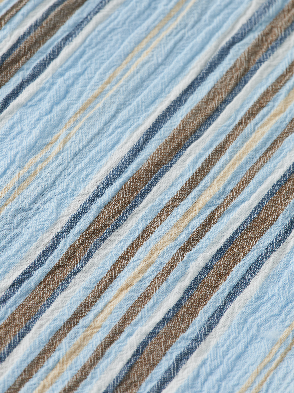 Scotch & Soda - Crinkle Stripe Shirt - Red/Pink or Camel/Blue