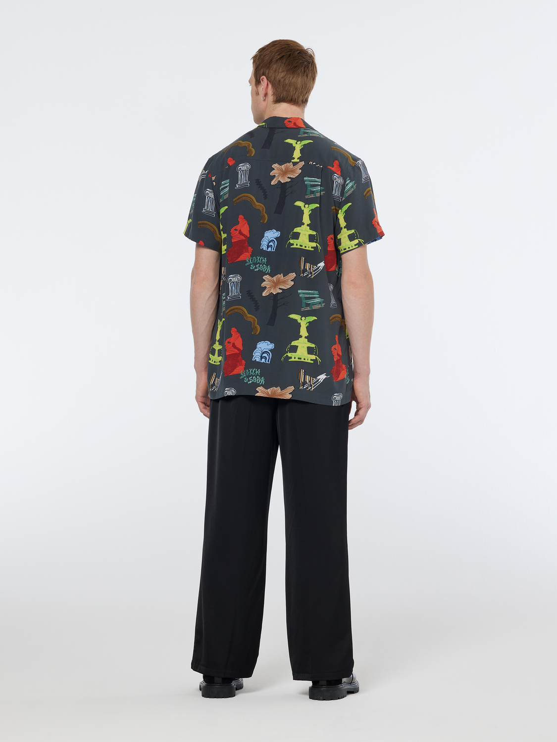 Scotch & Soda - Short Sleeved Print Shirt - Park Green