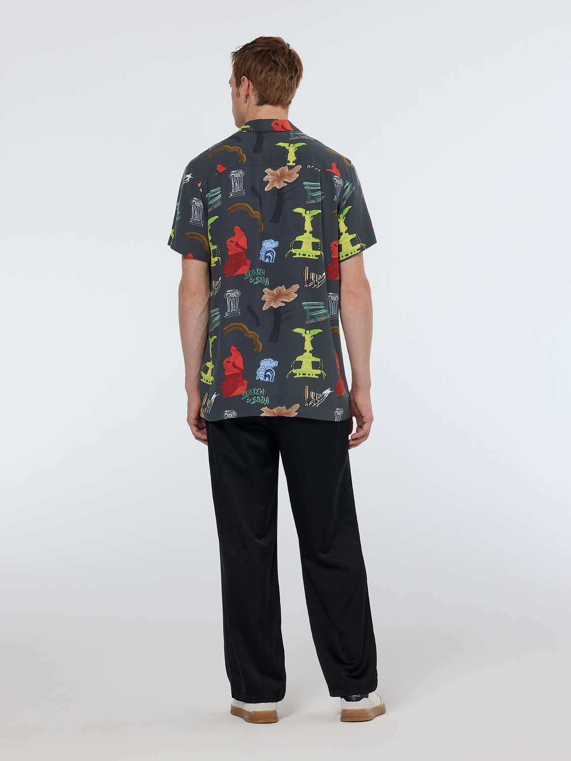 Scotch & Soda - Short Sleeved Print Shirt - Park Green