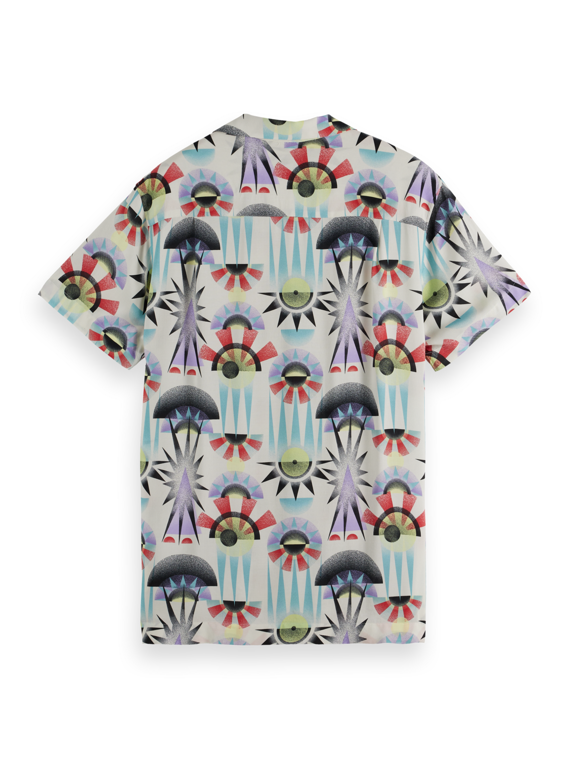 Scotch & Soda - Allover Print Short Sleeved Shirt - Luna Pier White