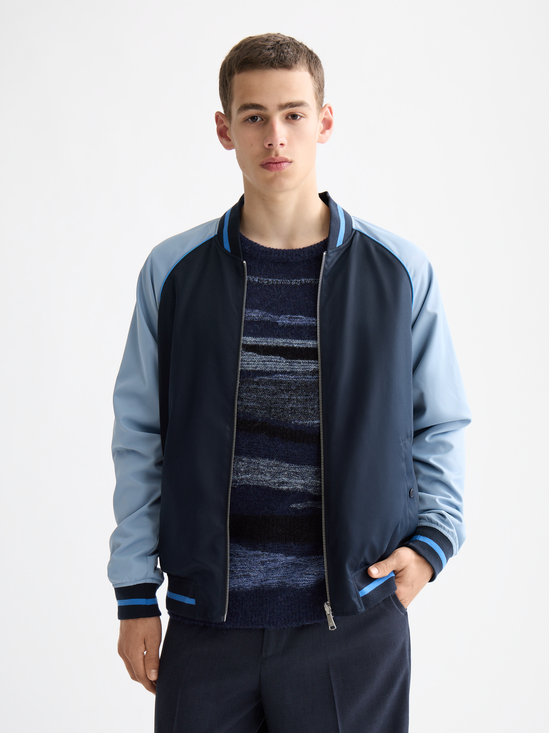 Scotch & Soda - Reversible Bomber Jacket - Sky Captain