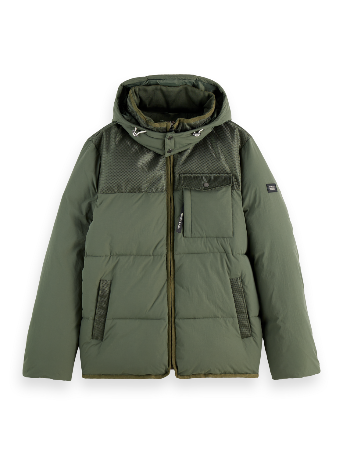 Scotch & Soda - Hooded Puffer Jacket - Thyme