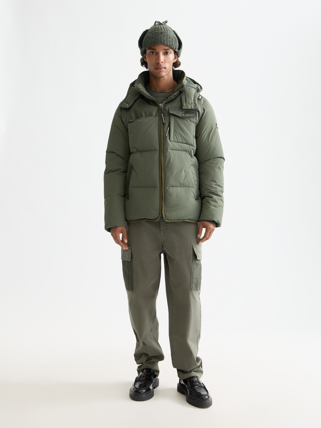 Scotch & Soda - Hooded Puffer Jacket - Thyme