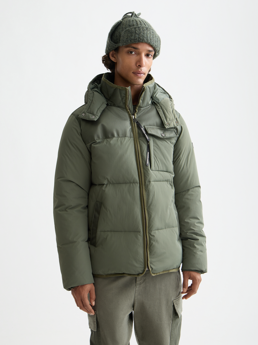 Scotch & Soda - Hooded Puffer Jacket - Thyme