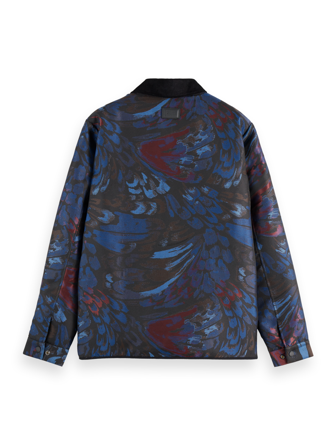 Scotch & Soda - Jacquard Feather Print Domed Jacket - Ink Blue