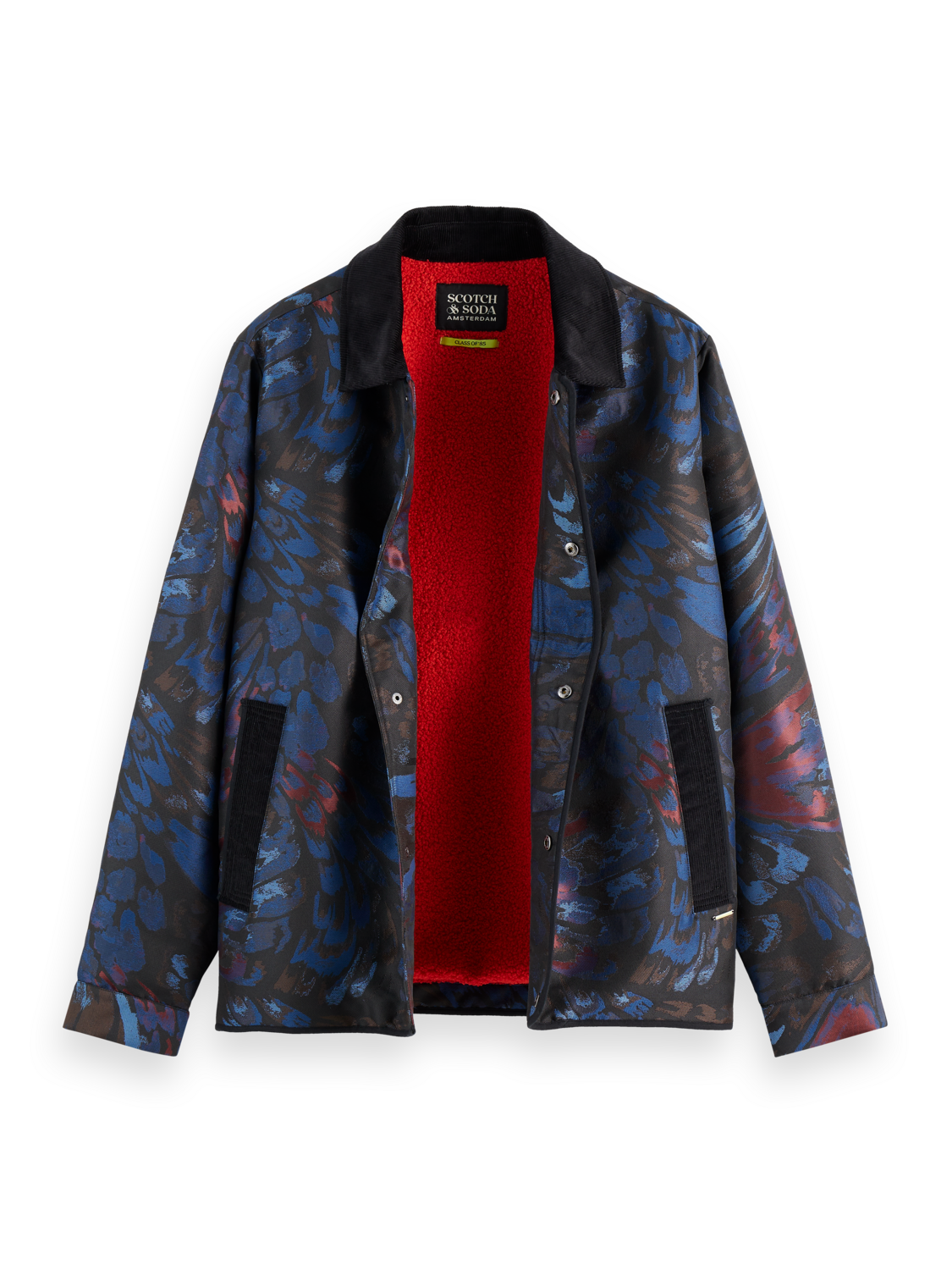 Scotch & Soda - Jacquard Feather Print Domed Jacket - Ink Blue