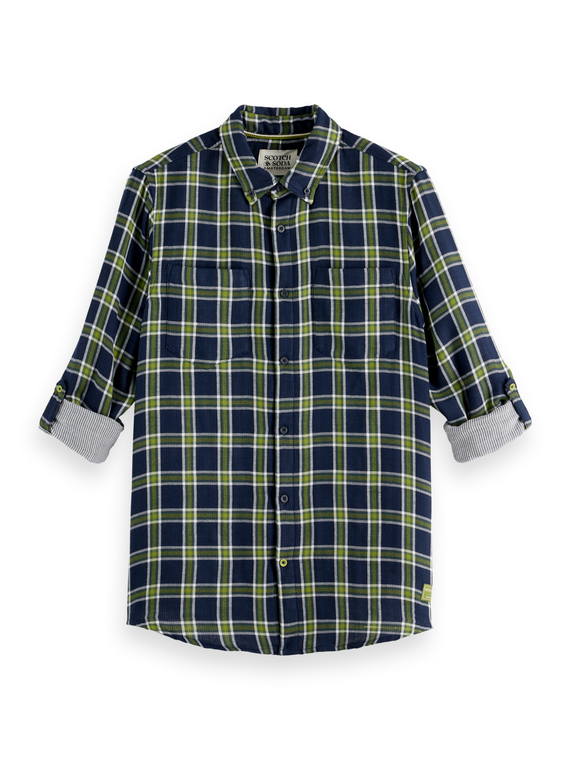 Scotch & Soda - Check Shirt - Sky Captain (Navy/Green)