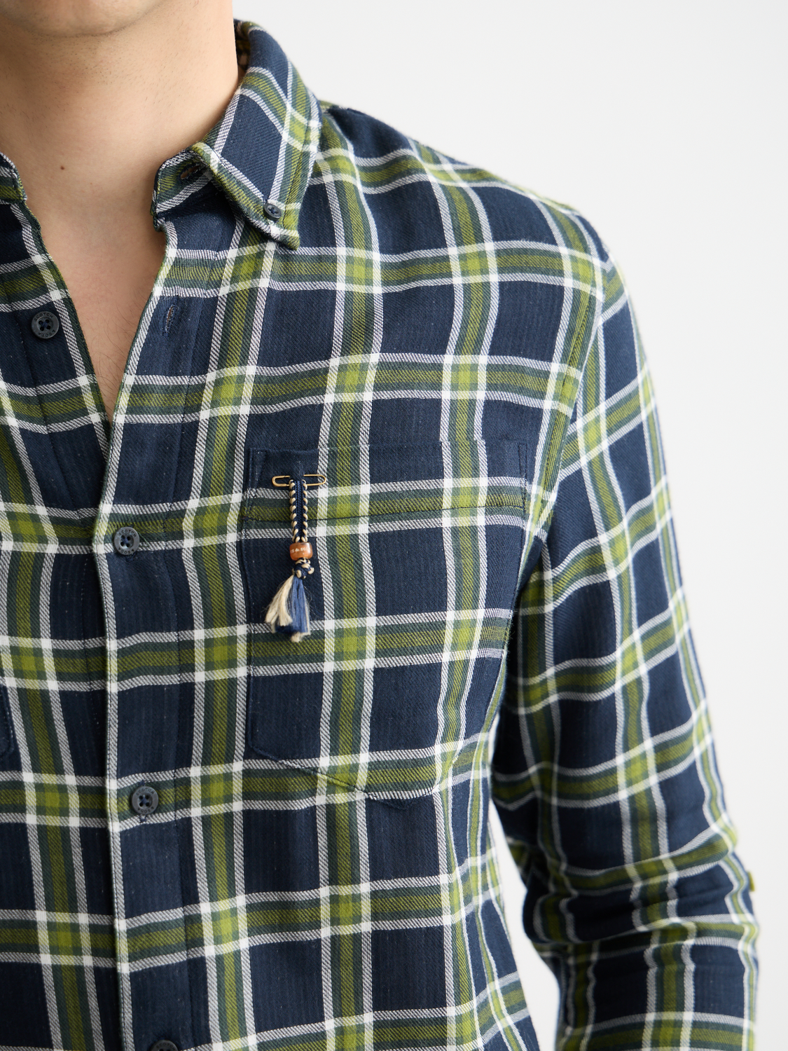 Scotch & Soda - Check Shirt - Sky Captain (Navy/Green)