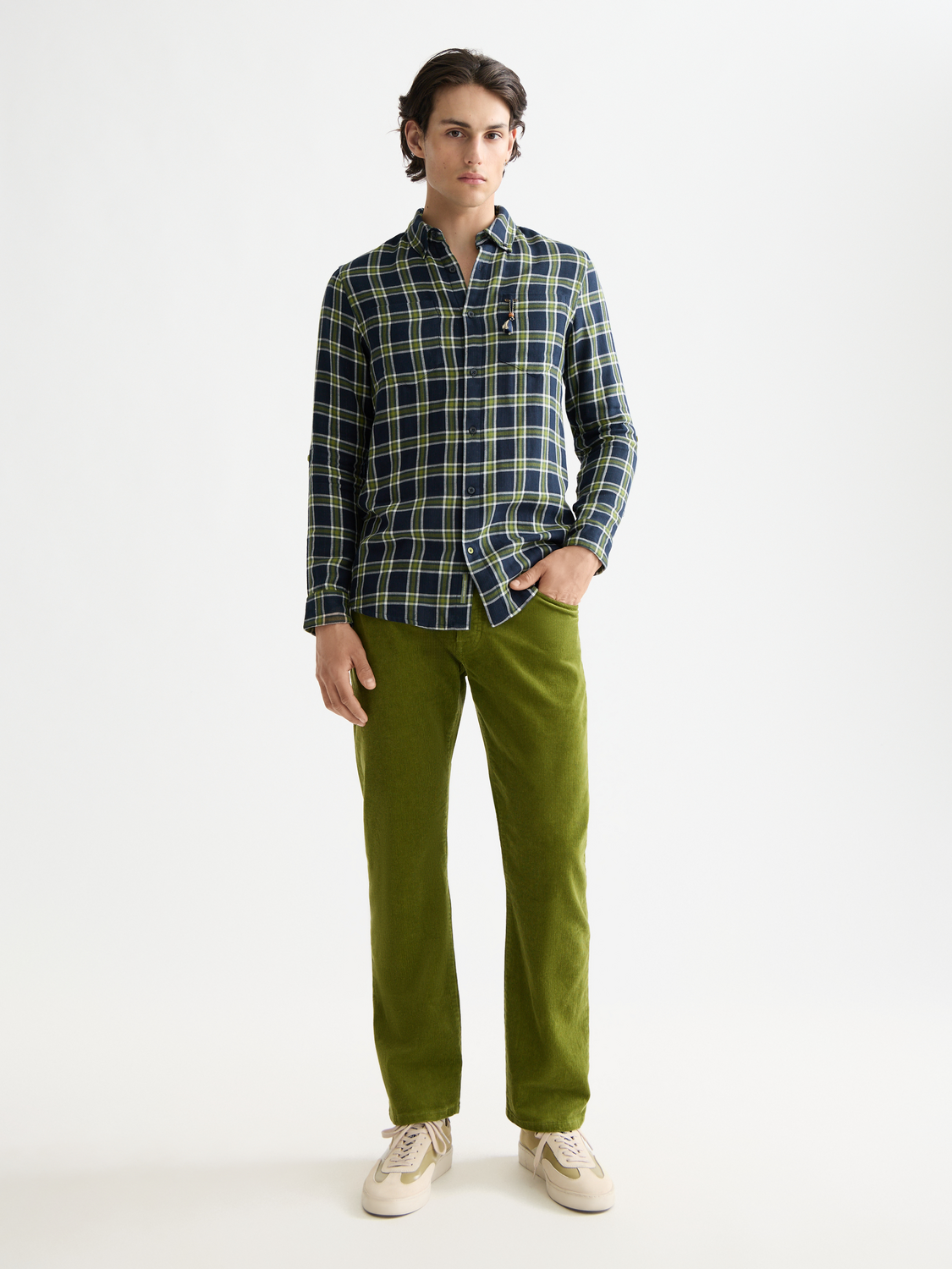 Scotch & Soda - Check Shirt - Sky Captain (Navy/Green)