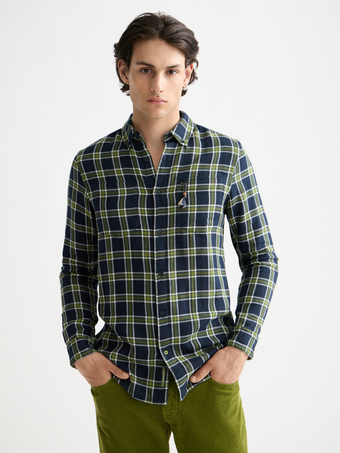 Scotch & Soda - Check Shirt - Sky Captain (Navy/Green)