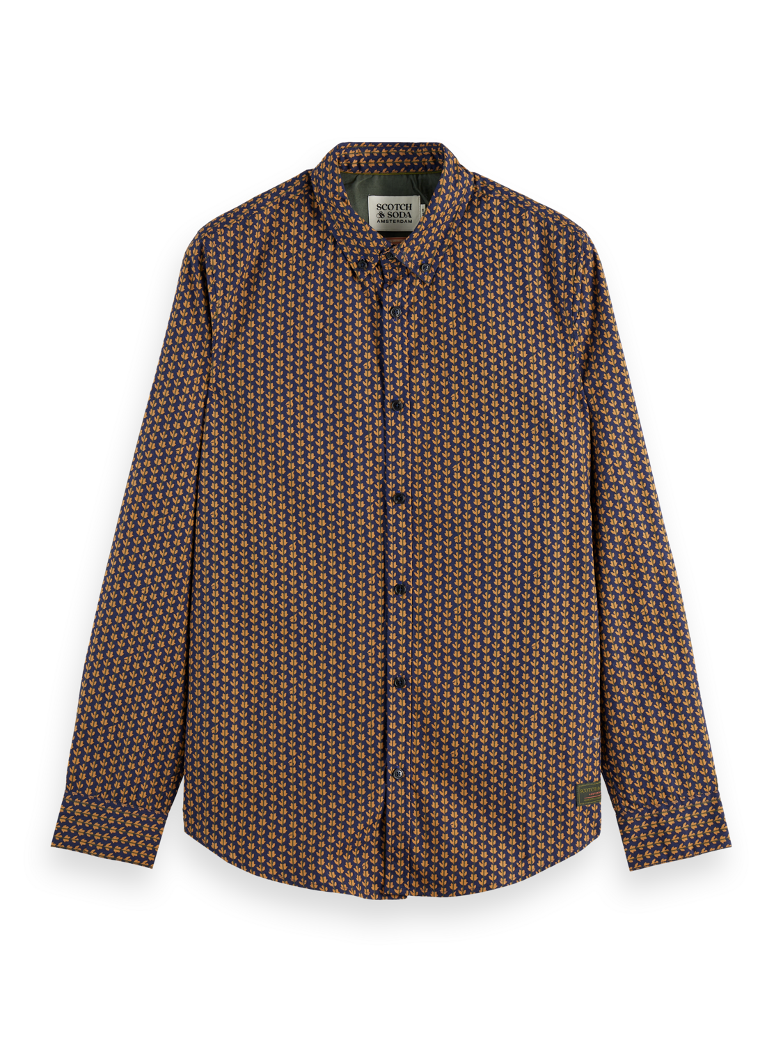 Scotch & Soda - Slim Fit Shirt - Ditsy Leaf Stripe