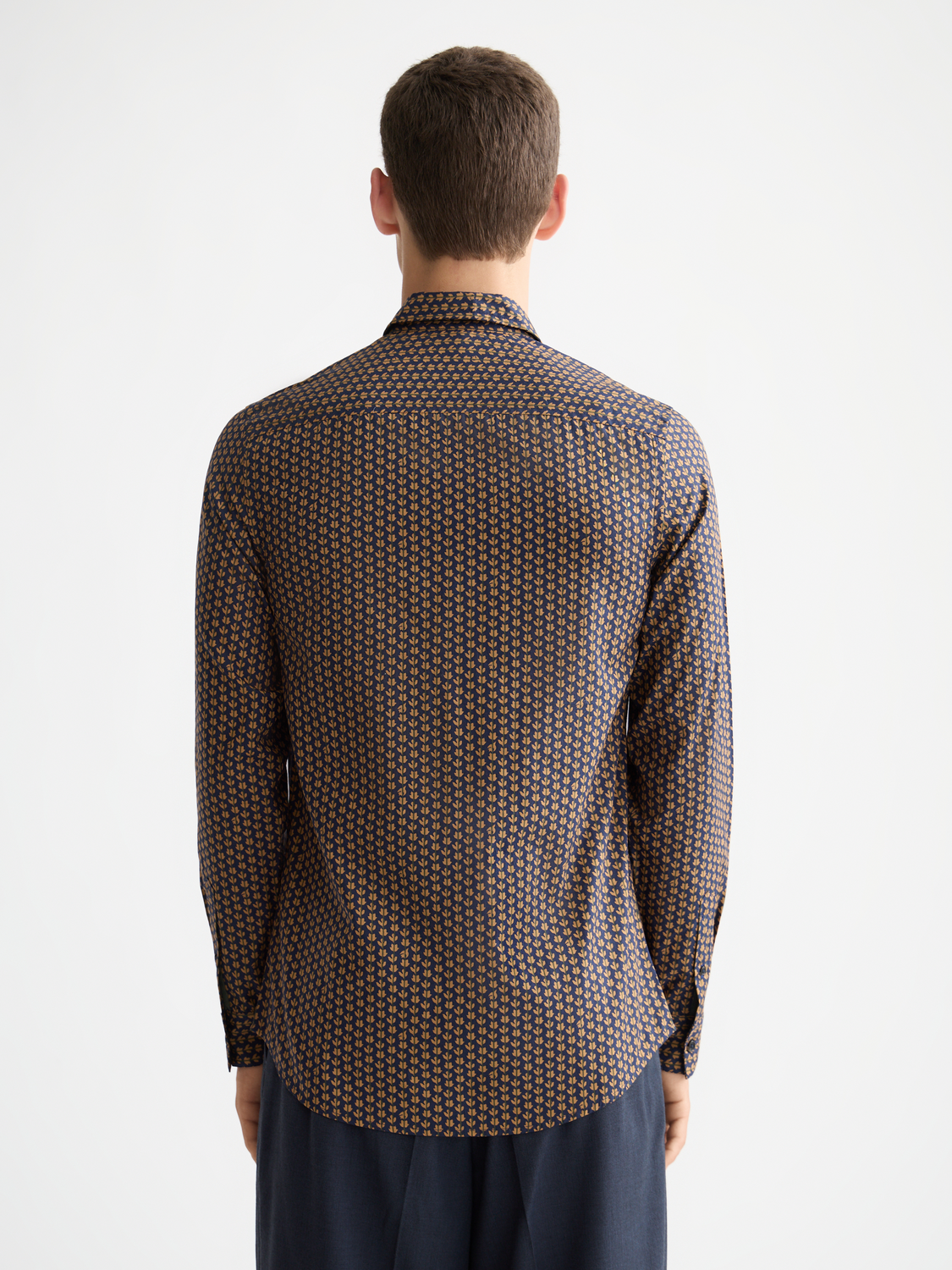 Scotch & Soda - Slim Fit Shirt - Ditsy Leaf Stripe