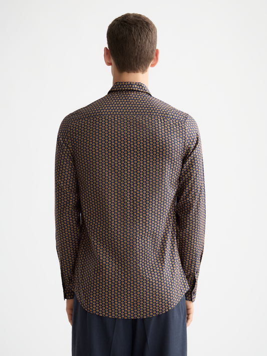 Scotch & Soda - Slim Fit Shirt - Ditsy Leaf Stripe