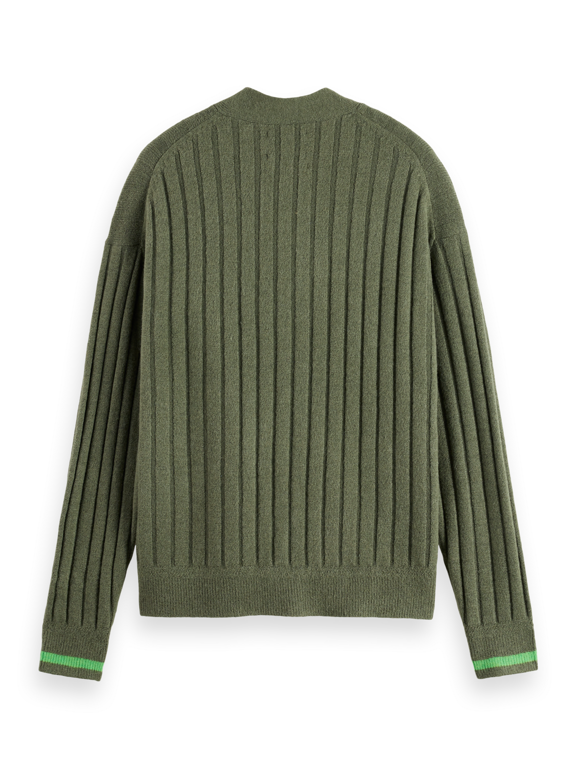 Scotch & Soda - Dropped Shoulder Button Cardigan  - Thyme