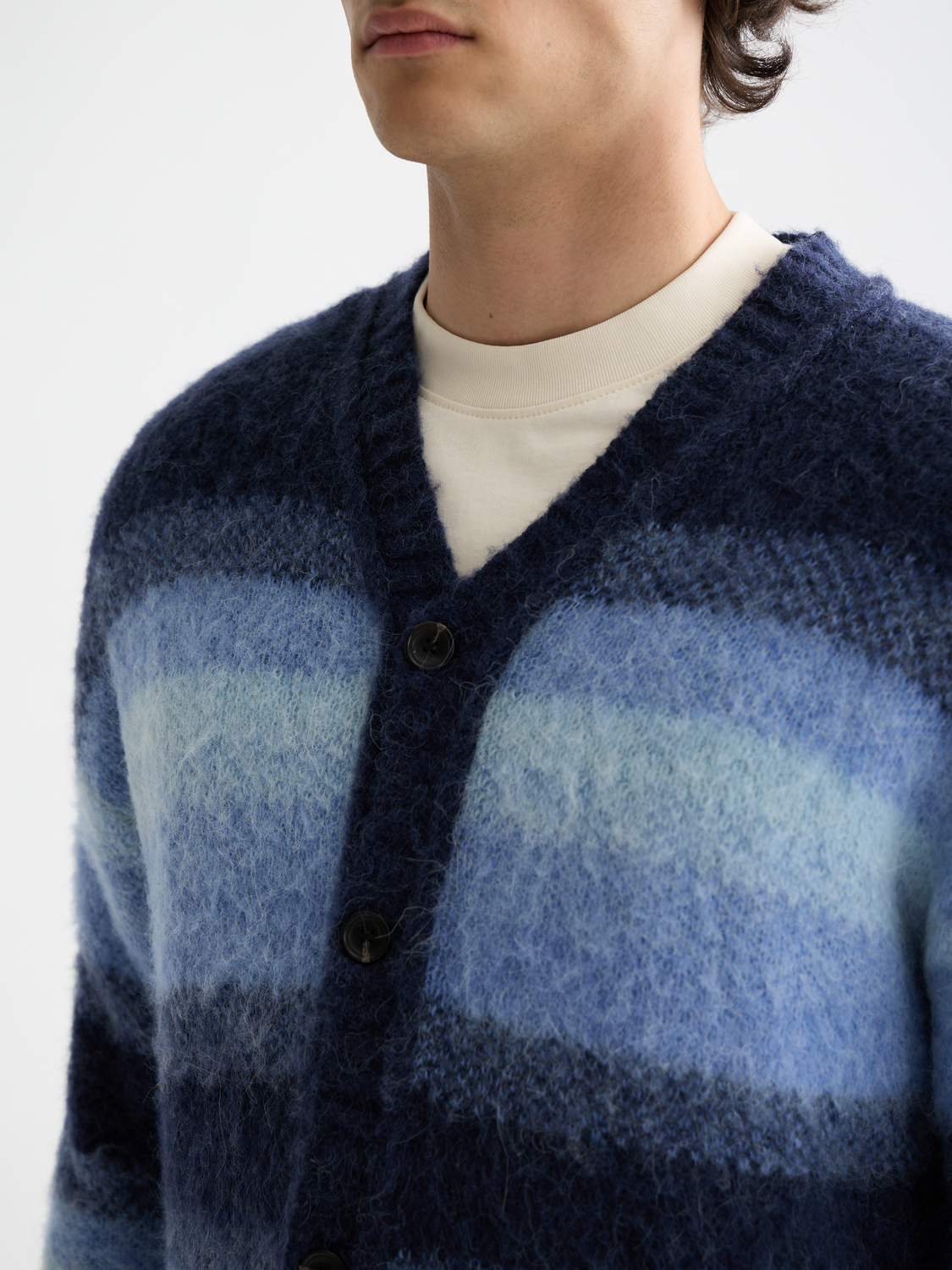 Scotch & Soda - Alpaca Wool Cardigan - Peacoat Melange
