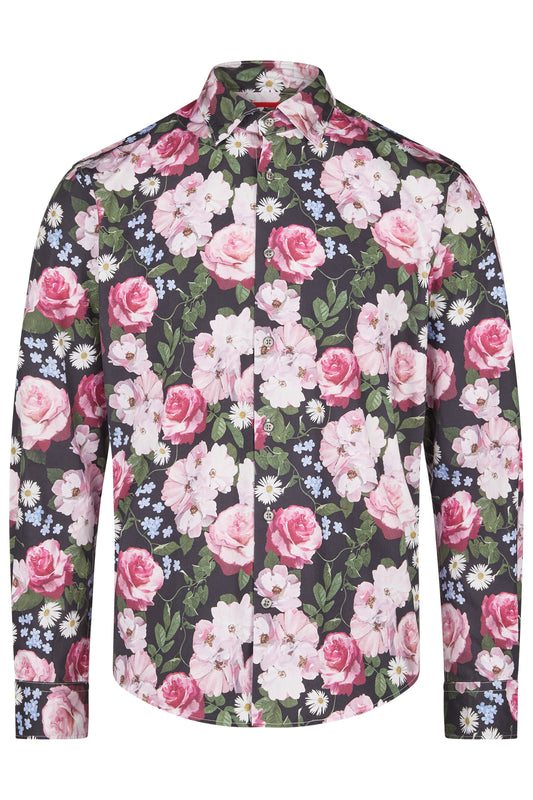 Two Flowers - Florian Shirt - Pink Floral