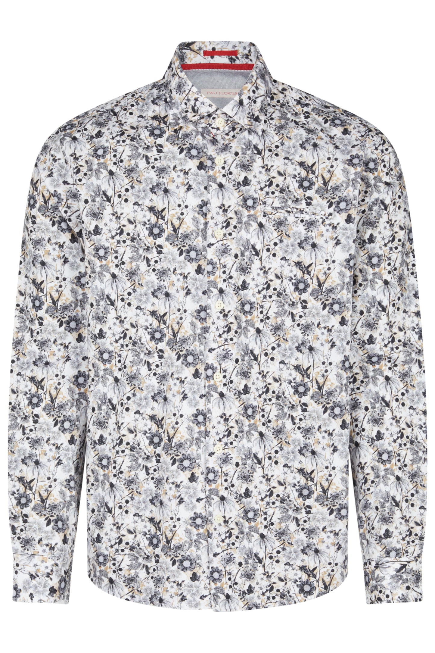 Two Flowers - Florian Shirt - Black Floral