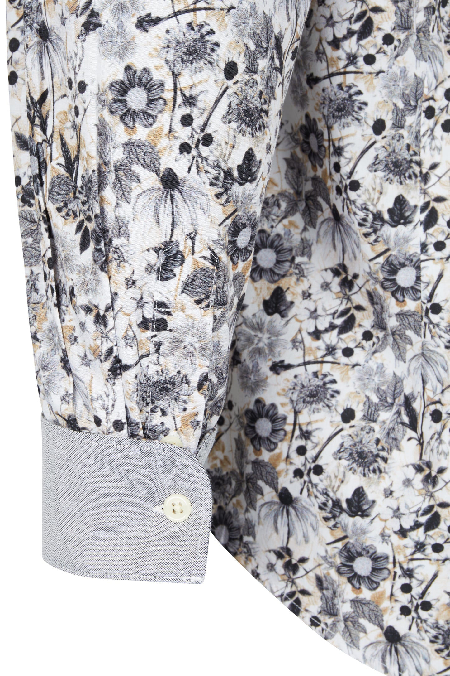 Two Flowers - Florian Shirt - Black Floral