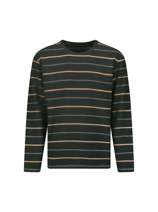 No Excess - Long Sleeve Crew Neck Tee - Dark Steel