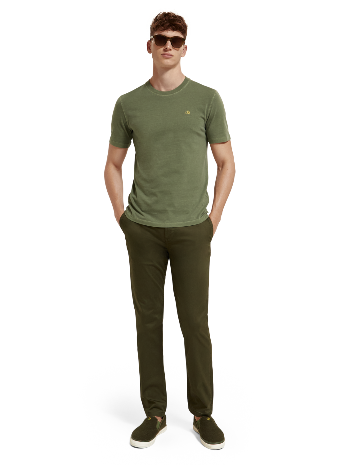 Scotch & Soda - Logo T-Shirt - Twilight or Field Green