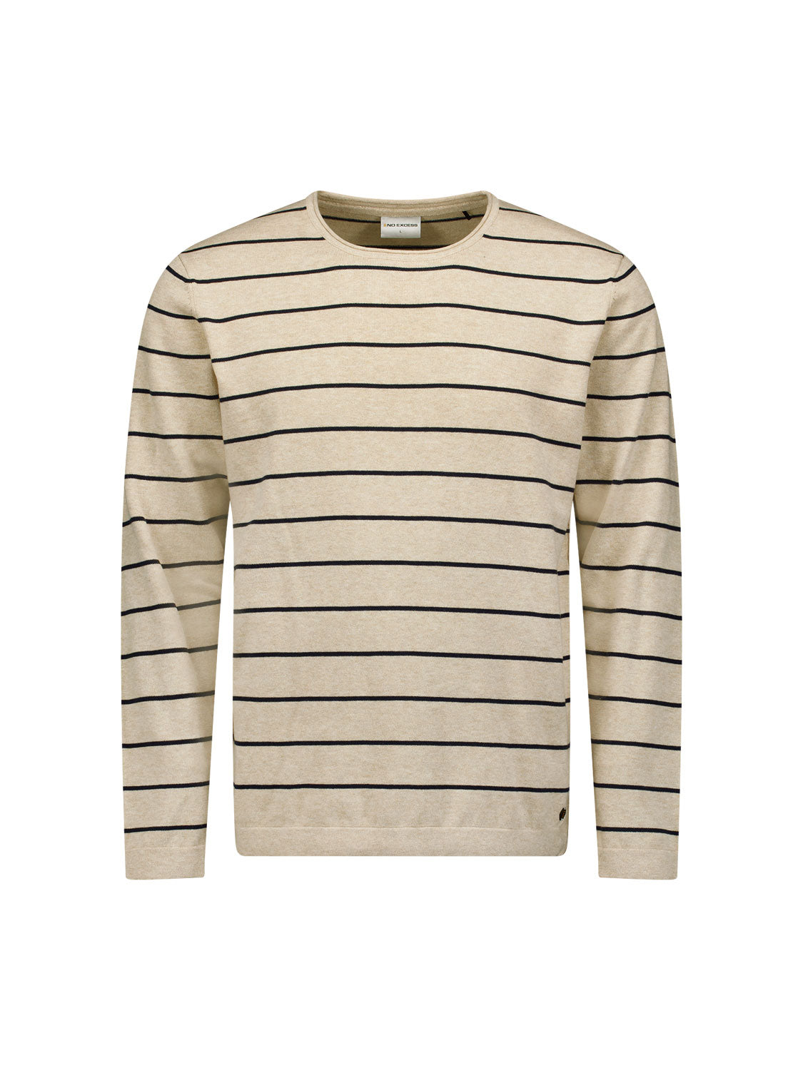 No Excess - Striped Crewneck Pullover - Mint or Cream