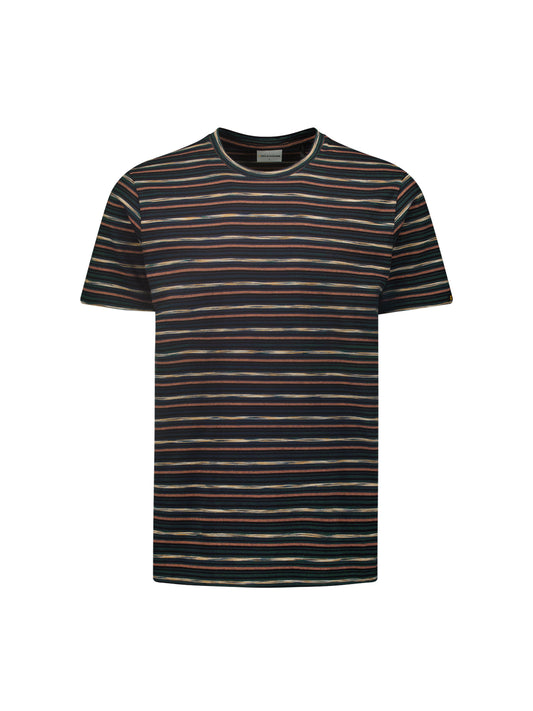 No Excess - Striped Crewneck Tee - Night