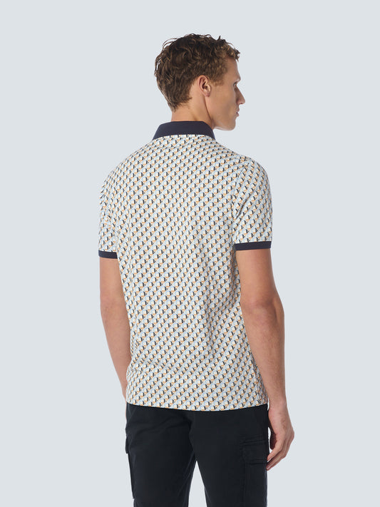 No Excess - Allover Printed Polo - Mint Geo