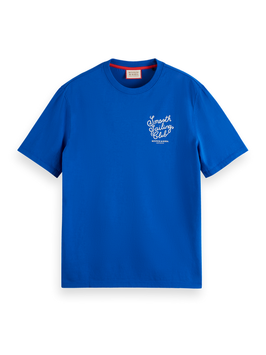 Scotch & Soda Left Chest Artwork Tees - First Light or Boat Blue